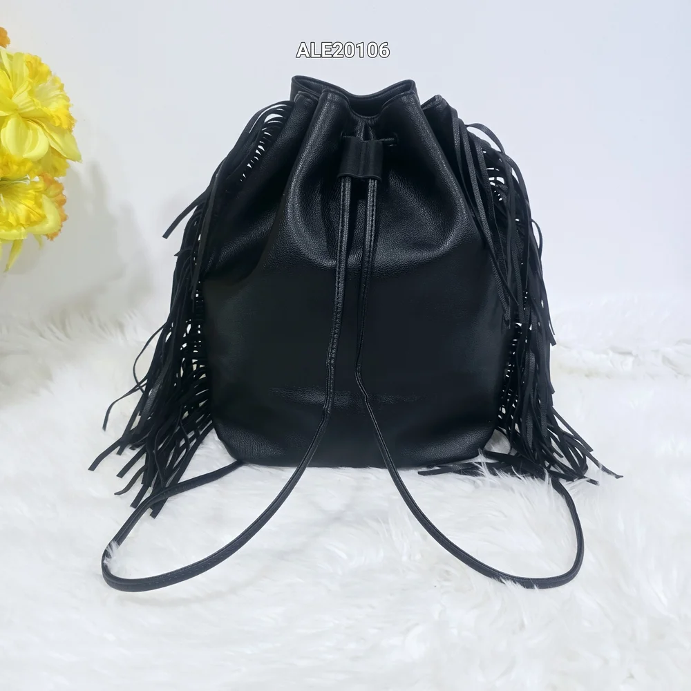 Victoria's Secret Black Fringe Backpack New.
